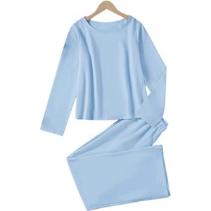 Bovista Linnen Broek Dames - Zomerbroek - Volwassenen - Lange Broek - Pantalon - Strandbroek - Zomer - Ibiza Stijl - Lichtblauw - Maat XXL