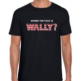 Where the fuck is Wally verkleed t-shirt zwart voor heren - carnaval / feest shirt kleding M