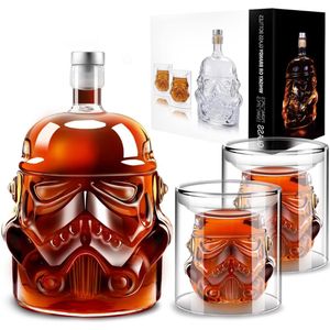Whisky Decanter Set Transparant Creatief Met 2 150ml Glazen Whisky Karaf Voor Brandy Scotch Wodka Geschenken Voor Papa Man Vriend