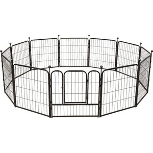 Mygroot - Bench - 12 -panelen - Hondenren - Bench voor puppy's - Staal - 60 x 60 cm