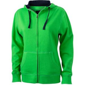 James and Nicholson Vrouwen/dames Lifestyle Zip-Hoodie (Groen/Zwaar)
