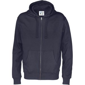 Cottover HOODIE FULL ZIP MAN - GOTS GECERTIFICEERD 141010 - Marine - 4XL