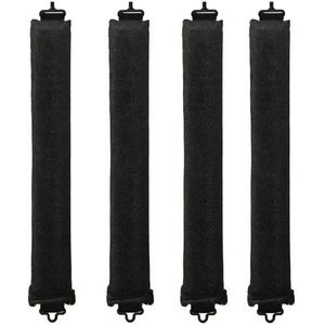 FA-VE Haarrollers - Set van 4 - Heatless Curls - Haar Rollers - Haarrollers met Klipjes - Zwart