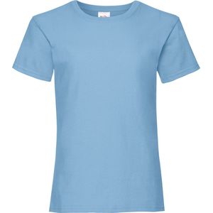 Fruit Of The Loom Meisjes Kinderen Valewewight T-shirt met korte mouwen (Hemel Blauw)