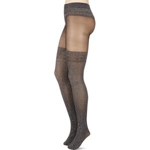 Kunert fashion opaque aubergine glitter panty maat 38/40