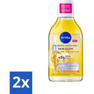 NIVEA - Micellair Water - Serum Verrijkt Stralend - Verwijdert Waterbestendige Make-up - 400 ml - Voordeelverpakking - 2 stuks