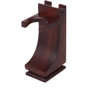 Allecto Premium - Scheerkwaststandaard van Massief Hout voor Zware Scheerkwasten - Palissandermateriaal - Scheerstandaard met Scheermeshouder