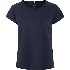 camel active T-shirt met korte mouwen gemaakt van biologisch katoen - Maat womenswear-XS - Donkerblauw