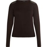 usha - Strickpullover - Viskose-Garnmix - Zwart