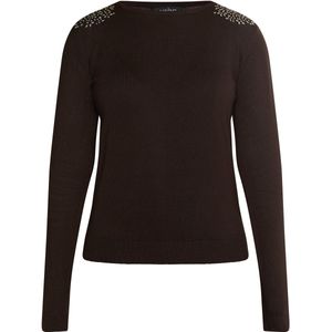 usha - Strickpullover - Viskose-Garnmix - Zwart