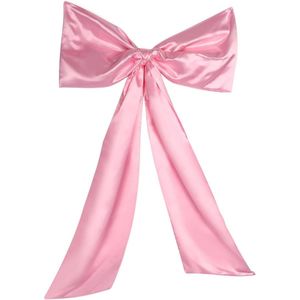 Grote Satijnen Strik als Muurdecoratie - Grappige Feestdecoratie voor Bruiloften en Babyshowers - Roze