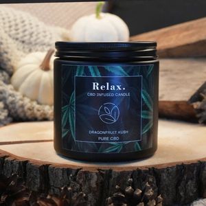 Candle Brothers Sojakaars – Relax Dragonfruit Kush – Geurkaars met CBD (350g) – 100% Natuurlijke Sojawas – Tropisch Fruit & Cannabisgeur – Luxe Ontspanning