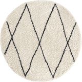 Vloerkleed hoogpolig rond 160x160 cm - Modern en zacht - Bahar Shaggy by The Carpet