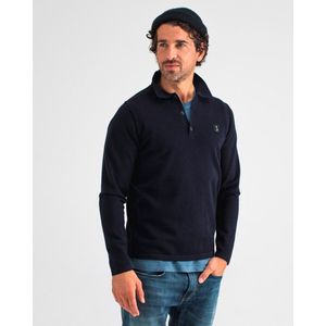 Butcher of Blue - Polo - Donkerblauw - Normale Fit - Wol