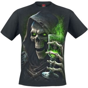Spiral - T-shirt - Zwart - 100% Katoen