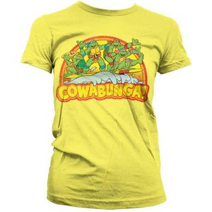 Teenage Mutant Ninja Turtles Dames Tshirt -L- Cowabunga Geel