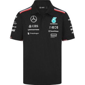 Mercedes Teamline Polo Zwart 2024 XL - Lewis Hamilton - George Russel - Formule 1