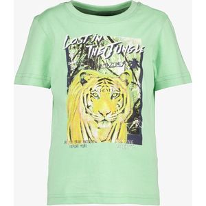 Unsigned jongens T-shirt met opdruk - Groen - Maat 92