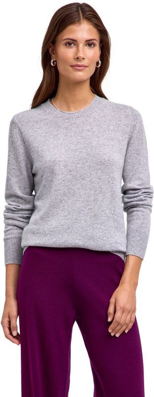 FALKE - Luxury Classic Crew Neck - Kasjmier Trui - Grijs