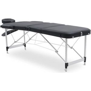 Zylo® Massagetafel Hoeslaken - Massagetafel - Massagetafel Inklapbaar - 180 x 60 x 78 cm - Zwart