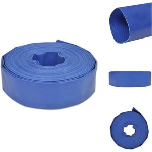 vidaXL Plat 100 m PVC Waterslang - 2 (51 mm) - Blauw - Vulslang