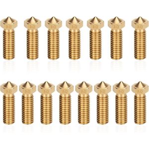 15 stuks messing 3D-printer sproeiers - 0.4 mm - hittebestendig - printeronderdelen - voor gebruik in boekhandels, klaslokalen en kantoren .