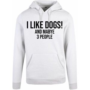 7311 - Hoodie - I Like Dogs-White-S