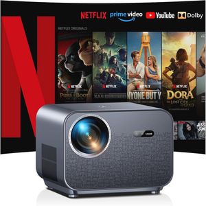 4K Smart Beamer met Autofocus en Dolby Audio | Draagbare Videoprojector voor Thuis en Buiten