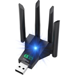 Ultra - WiFi Adapter USB - 1300 MB - Wi-Fi Ontvanger - Geschikt voor 2.4 en 5 Ghz