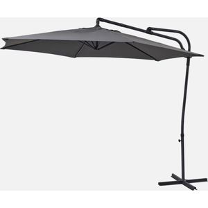 Doelando - Hangparasol - diameter van 300 cm - Antraciet/grijs - Zweefparasol -