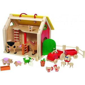 Goki Houten poppenhuis schuur