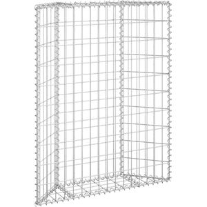 VidaXL Gabion Plantenbak Trapezium 80x20x100 cm - Gegalvaniseerd Staal