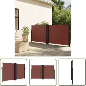 The Living Store Uittrekbaar Windscherm - 140 x 1000 cm - Polyester met PU-coating
