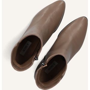 Notre-V 8560 Enkellaarsjes - Taupe - Dames - Blokhak 6 cm