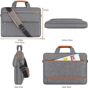 laptop case - Tablet Aktetas Draagtas, Waterbestendig Bescherming Laptop Beschermhoes 17 - 17,3 Zoll