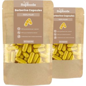 Berberine Capsules 100% Puur - 120 Capsules - Berberis Aristata Extract - 400mg per Capsule - Alternatief voor Berberine 500mg of 1000mg Capsules