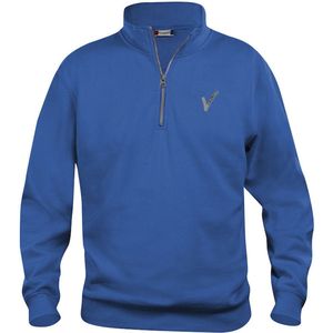 Clique Security / Beveiliging Sweater met rits - Blauw incl. Borstlogo (V-tje) en Ruglogo (SECURITY) - Maat S - VOOR PROFESSIONALS