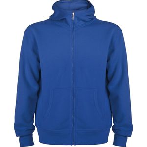 Kobalt Blauw unisex kinder sweatshirt met rits en capuchon model Montblanc merk Roly maat 122 - 128