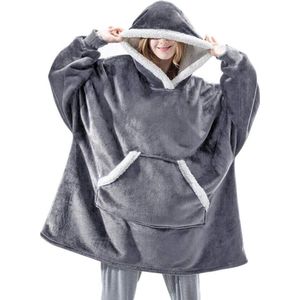 Hoodiedeken, Sherpa Extra Grote Fleecehoodie, / ochtendjas, Comfort Badjas voor dames en heren, wollig, Winter deken - Fleece dekentje - Hoodie Blanket