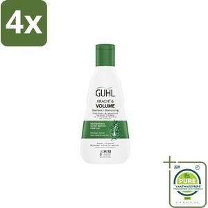 Guhl – Shampoo – Kracht & Volume – 250 ml - Voordeelverpakking - 4 stuks - Krachtige shampoo - Volume shampoo