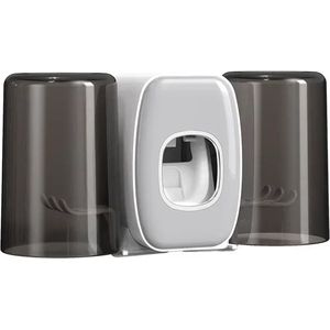 DrPhone EasySqueeze - 2 Cups - Automatische Tandpasta Squeezer - Gemakkelijk Te Installeren - Geschikt Voor Alle Soorten - ABS - Wit