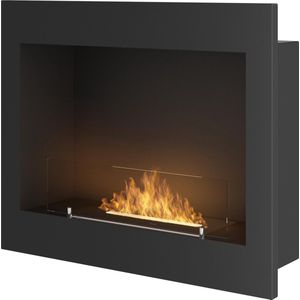 Sfeerhaard bio-ethanol haard met glasplaat Wandhaard - 60 x 49 cm.