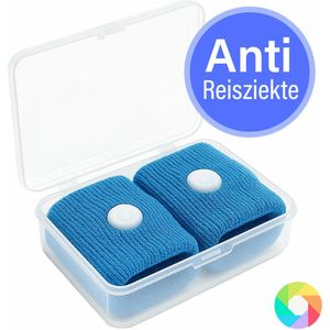 2x Anti Misselijkheid Bandjes tegen Zeeziekte Reisziekte en Wagenziekte - Polsbandje - Blauw