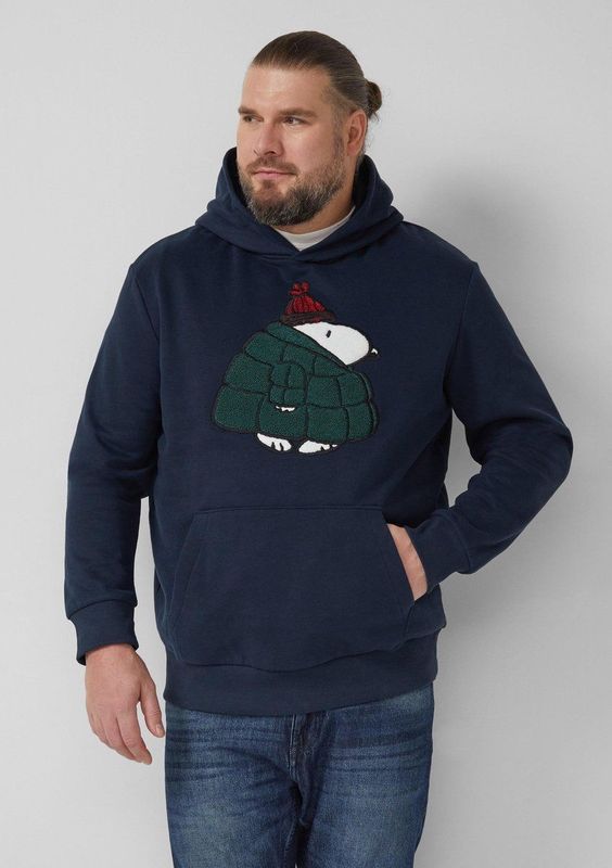 s.Oliver Big Size Sweatshirt met capuchon en Snoopy®-Artwork, 59 d1., XXL