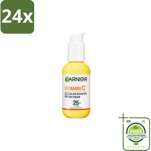 Garnier - SkinActive - Serum Cream - Glow Booster - Vitamine C & SPF 25 - 50 ml - Voordeelverpakking - 24 stuks - Serum - Vitamine c