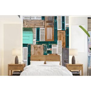 Deuren - Architectuur - Groen - Bruin - Antiek - Behangpapier