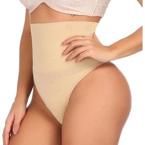 Knaak Correctie Ondergoed Shapewear - High Waist String - Maat 38/40 - Dames - Seamless - Beige