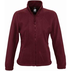 SOLS Dames/dames North Full Zip Fleece Jacket (Bourgondië)