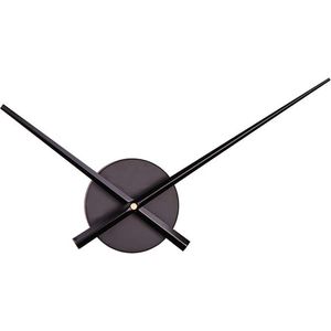 Moderne Zwarte Metalen Wijzers -DIY Grote Wandklok-10MM-Zonder Cijfers Rond Analoog Decor Muurklok-Bestaat alleen uit wijzers-Rustig ""sweep"" uurwerk