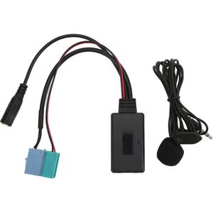 AUX IN Adapter, Bluetooth 6 + 8 Pin Wireless Audio Receiver with Hands-Free Microphone Replacement for Bravo for VISTEON Radio Since 2007